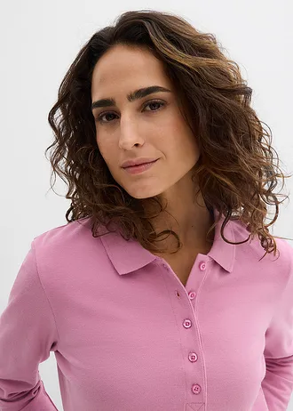 Piké pólóing tiszta bio-pamutból • mályva • bonprix áruház