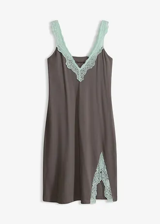 Nachthemd met viscose en kant