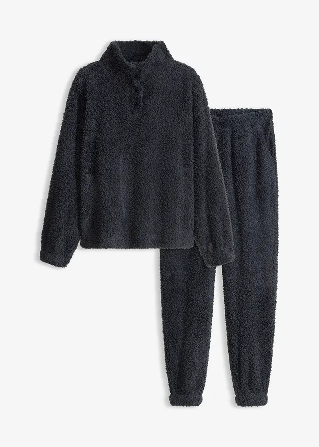 Wijd huispak van zacht materiaal • nachtblauw • bonprix online shop