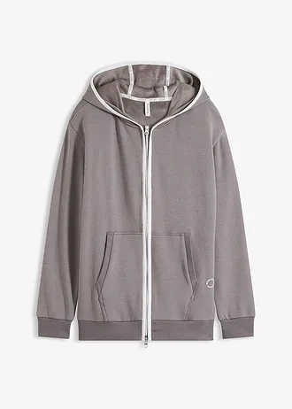 Thermo sweater, sneldrogend, Kleur: granietgrijs