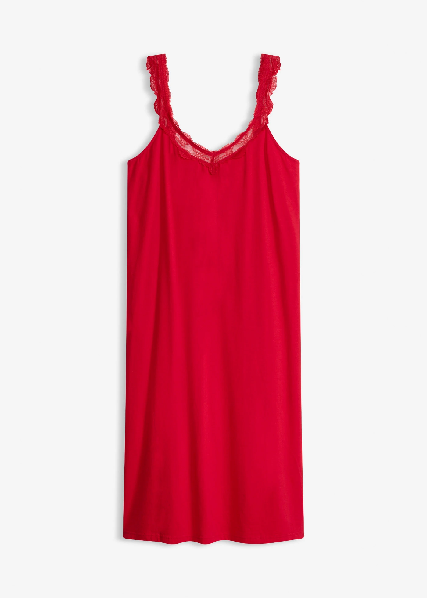 Chemise de nuit à dentelle • rouge salsa • Boutique bonprix