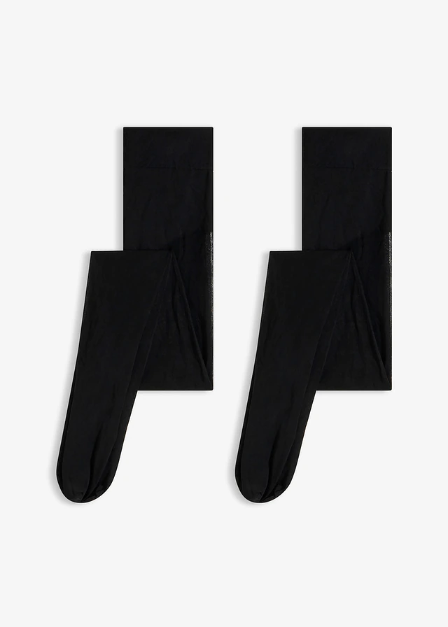 Lot de 2 collants transparents avec ceinture confort 30D