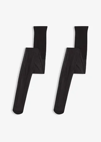 Lot de 2 collants 20den • noir + noir • Boutique bonprix