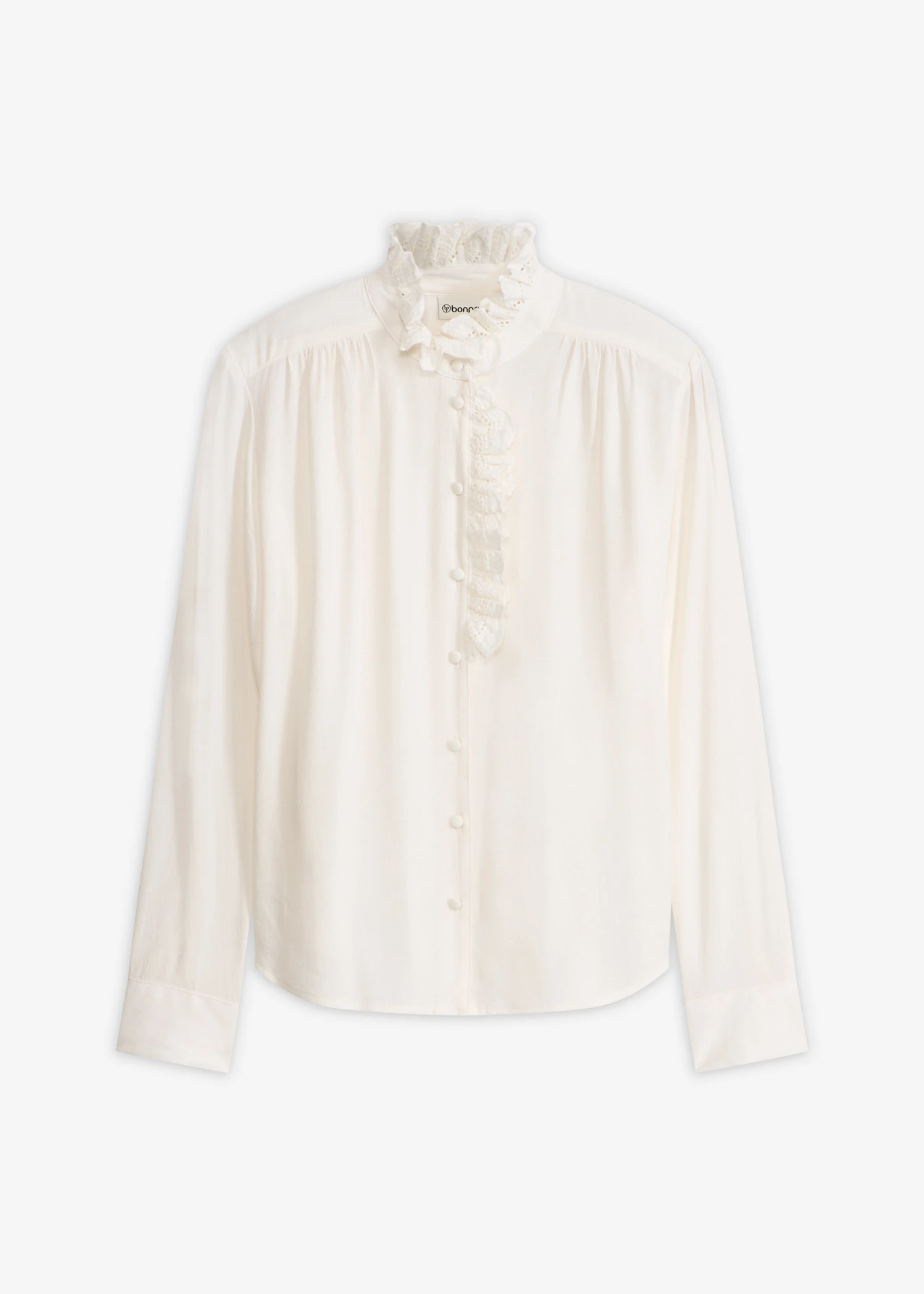 Blouse van lichte crêpe • wolwit • bonprix online shop