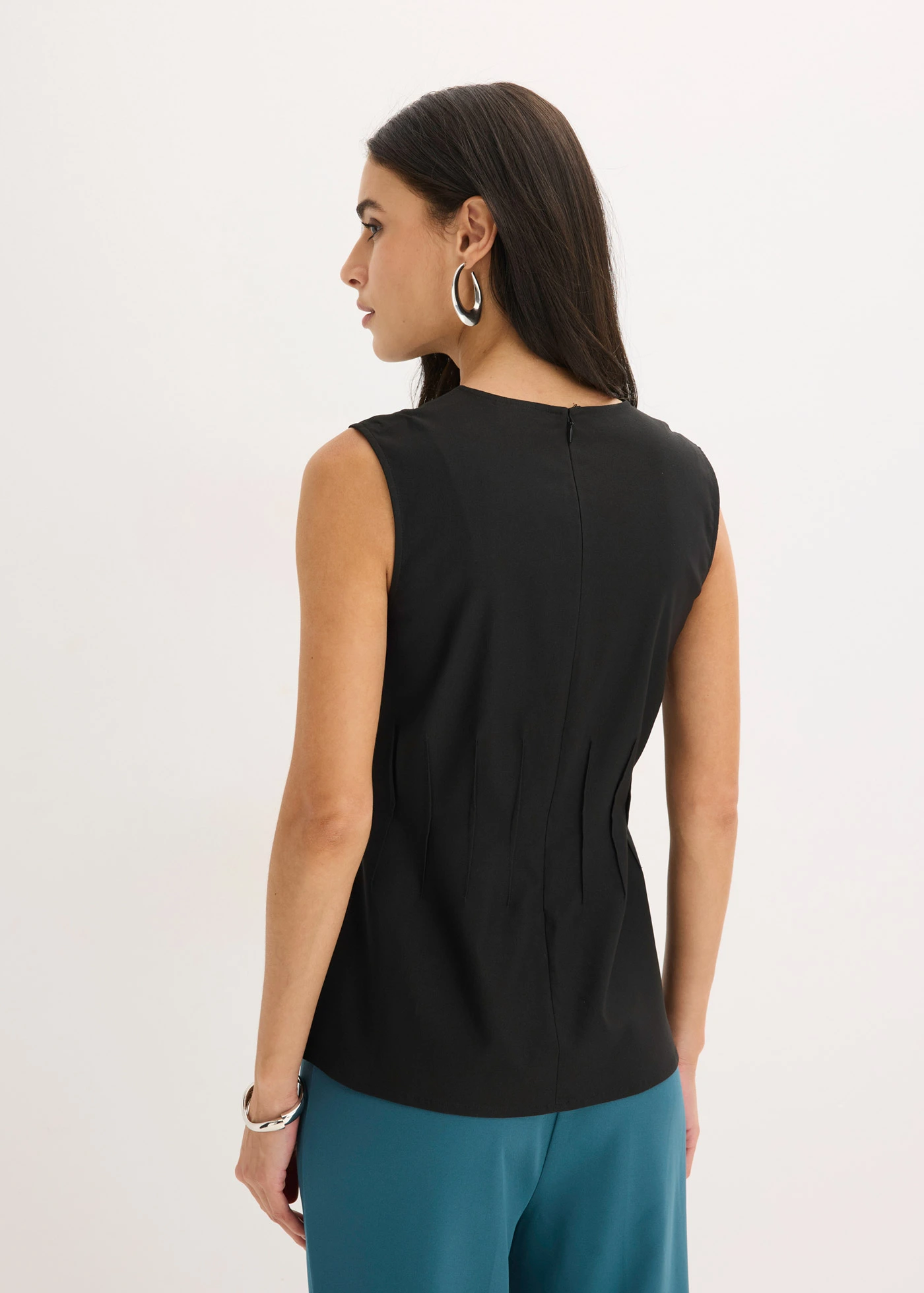 Top en bengaline • noir • Boutique bonprix