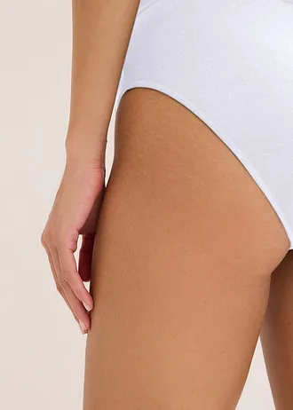 Maxislip met biologisch katoen (set van 7) • zwart+sandbeige+wit • bonprix online shop