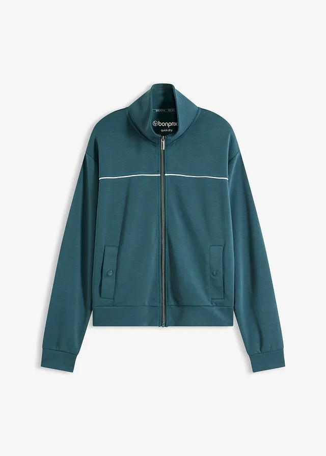 Ultrasofte outdoor jas met modal, Kleur: petrolgroen