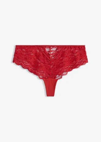 Culotte-string en dentelle, Couleur: rouge salsa