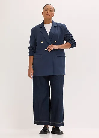 Oversized blazer, Kleur: donkerblauw