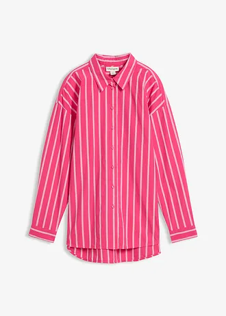 Overzised overhemdblouse van katoen • pinklady-wit verticaal gestreept • bonprix online shop