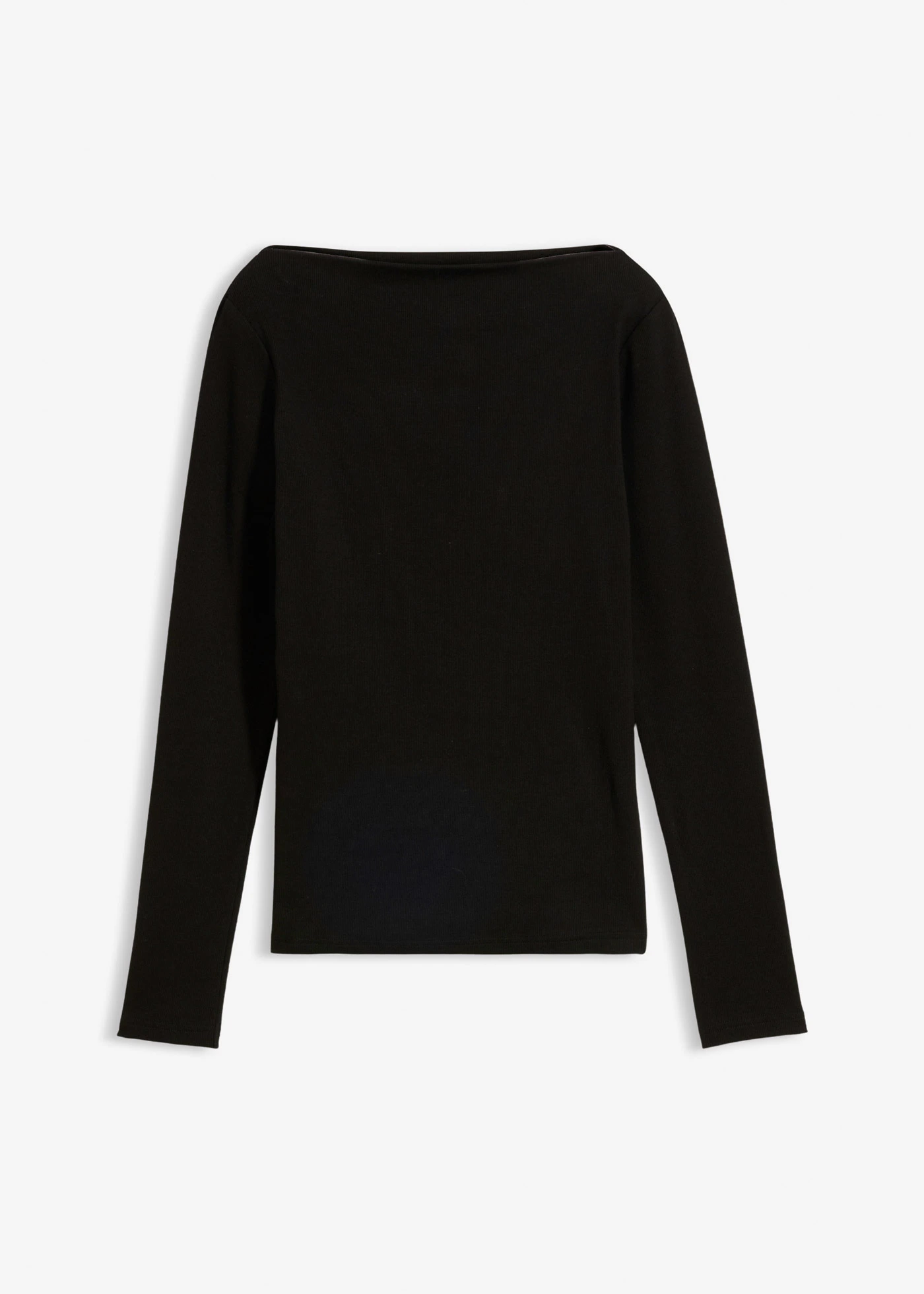 T-shirt côtelé ajusté • noir • Boutique bonprix