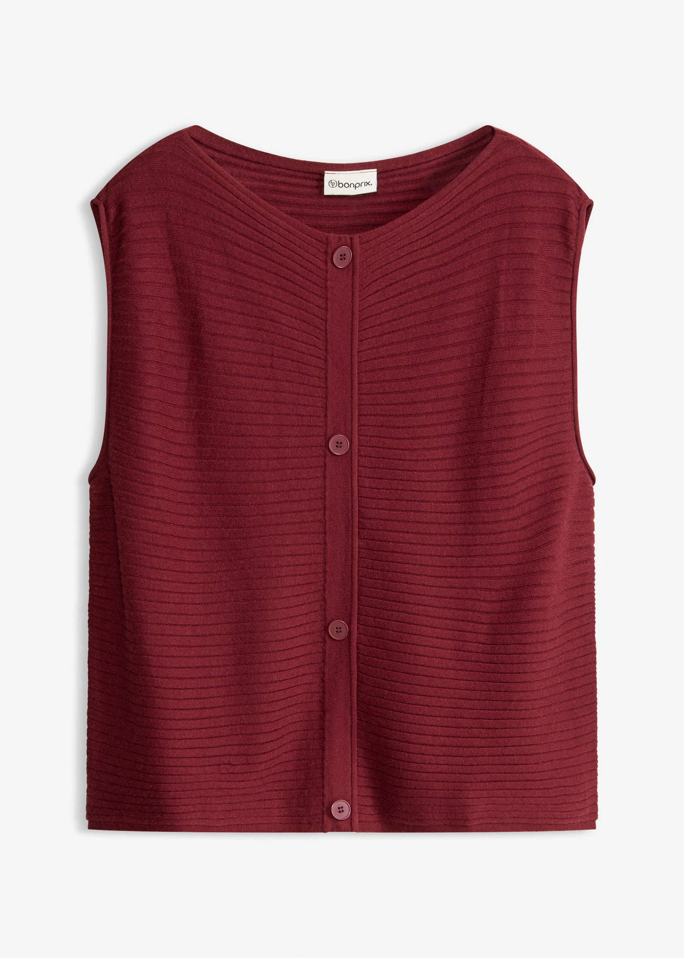 Jurk en gilet (2-dlg. set) • robijnrood • bonprix online shop