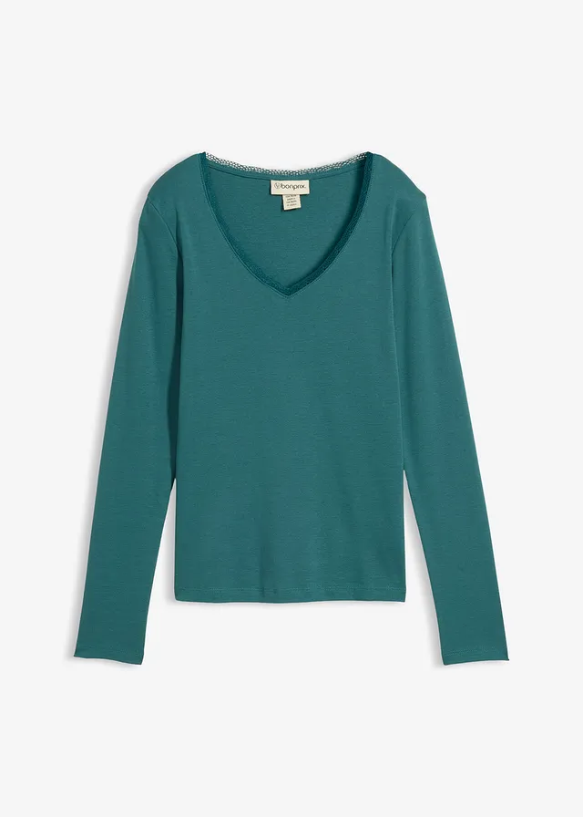 T-shirt manches longues • vert poivre • Boutique bonprix