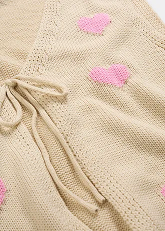 Gilet sans manches en maille • sable clair-rose • Boutique bonprix