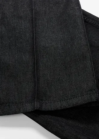 Džíny Wide Leg, Mid Waist, barva: černý denim used