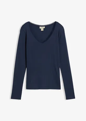 T-shirt manches longues • bleu foncé • Boutique bonprix