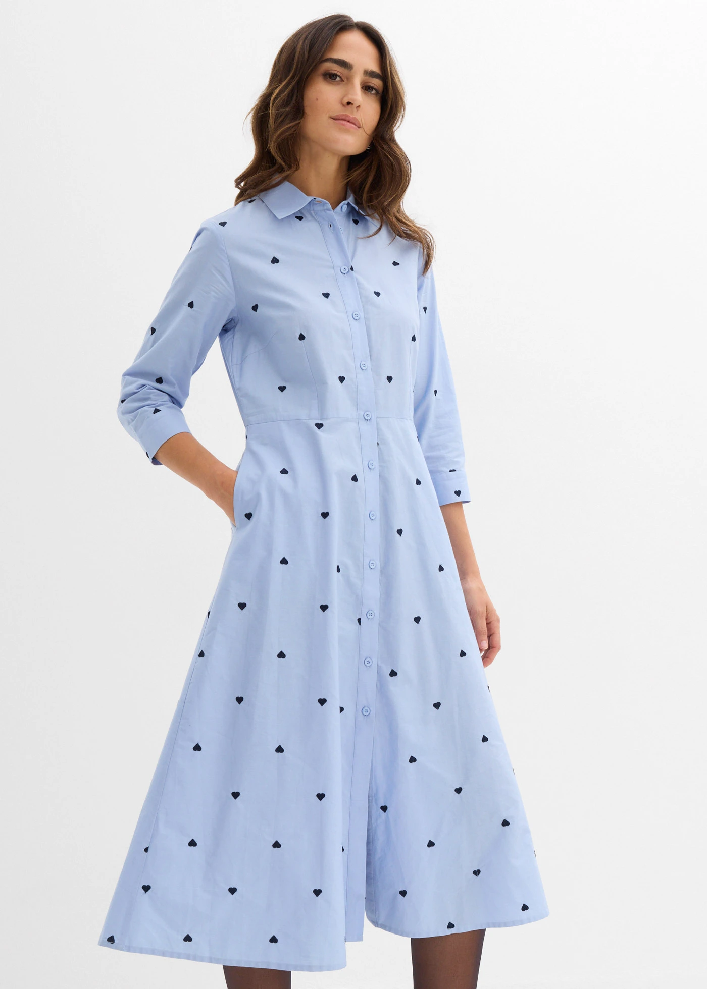 Overhemdjurk van puur biologisch katoen • parelblauw • bonprix online shop