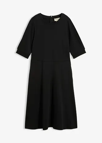 Úpletové šaty z těžké organické bavlny • černá • bonprix obchod