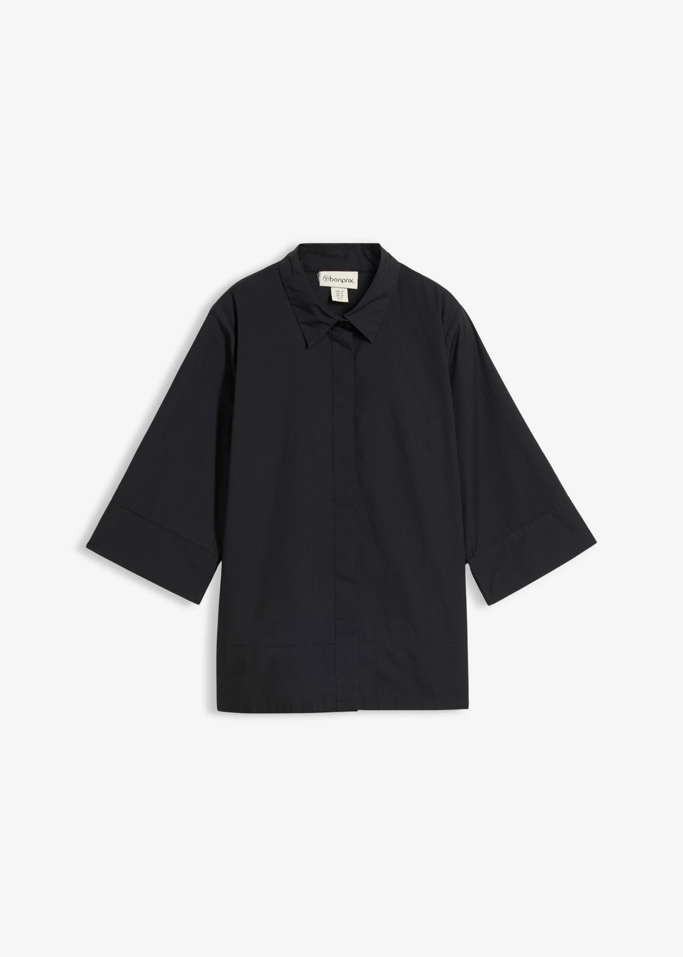 Blouse van biologisch katoen • zwart • bonprix online shop