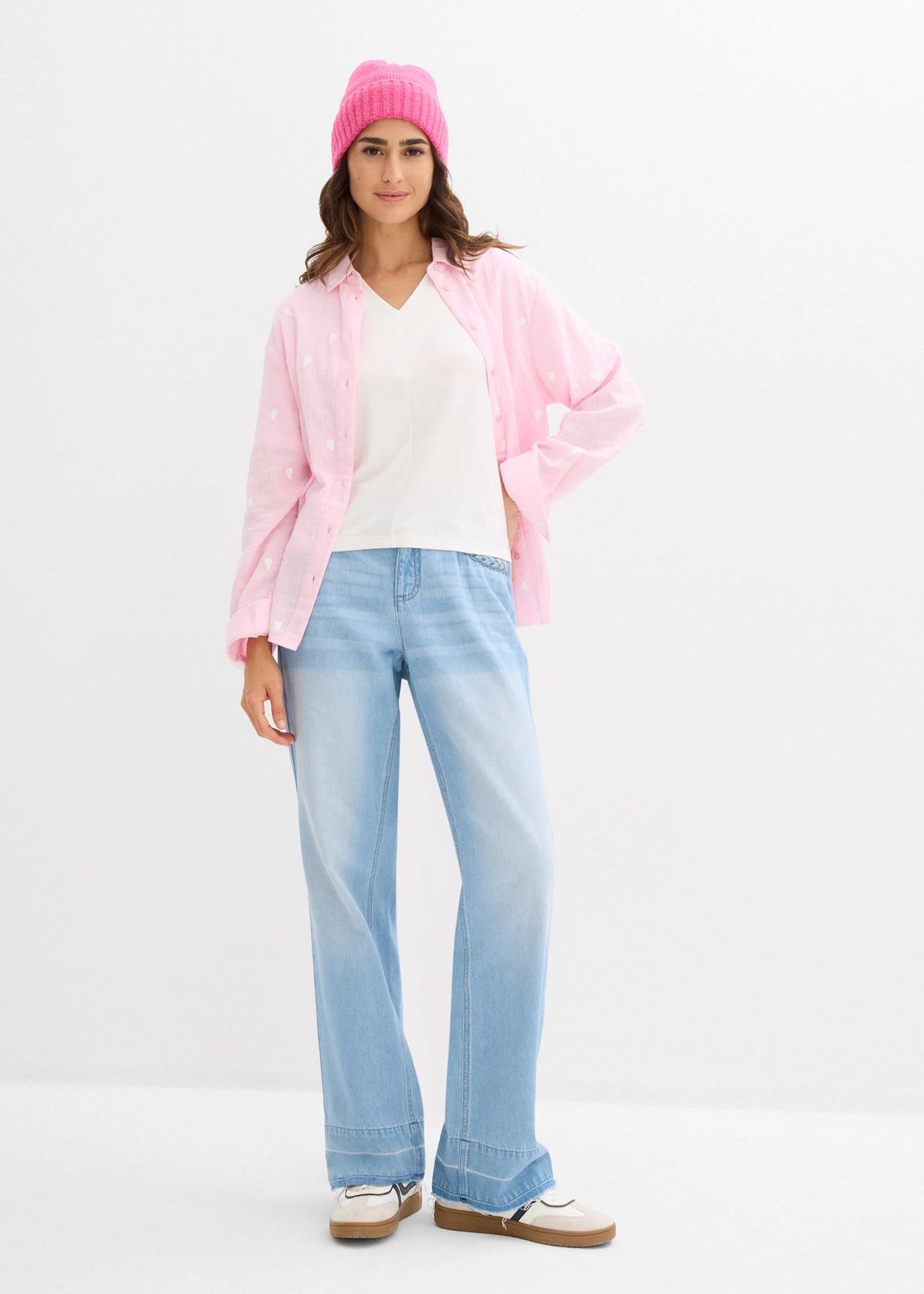 T-shirt en viscose extensible • ecru • Boutique bonprix