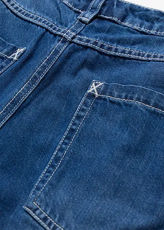 Wide leg jeans, mid waist • blauw denim used • bonprix online shop