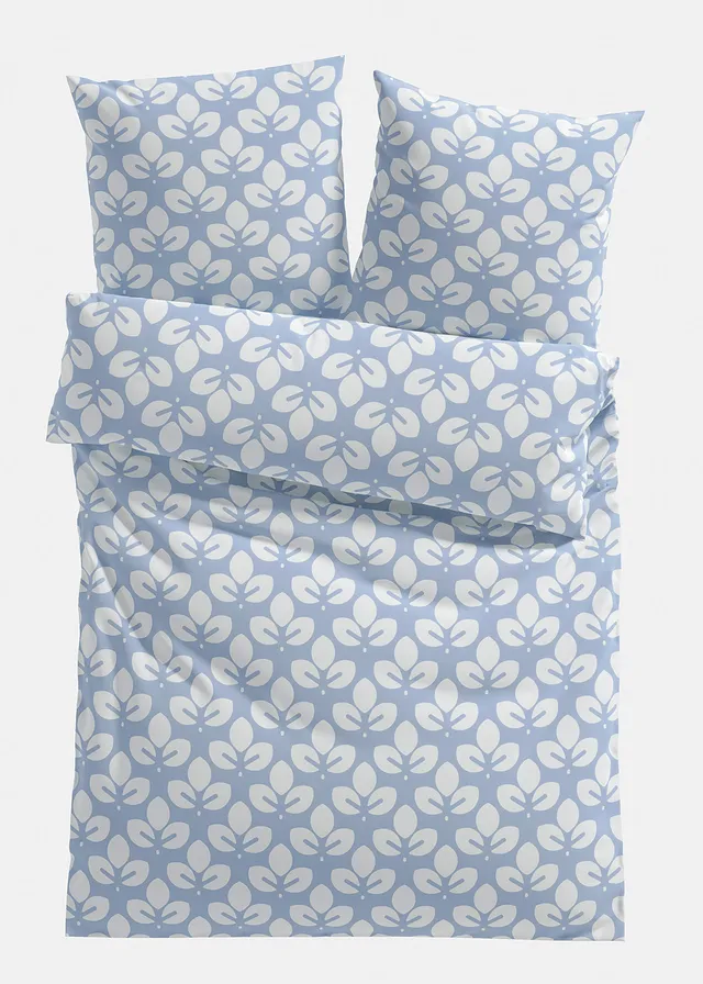 Parure de lit en linon, Couleur: bleu clair
