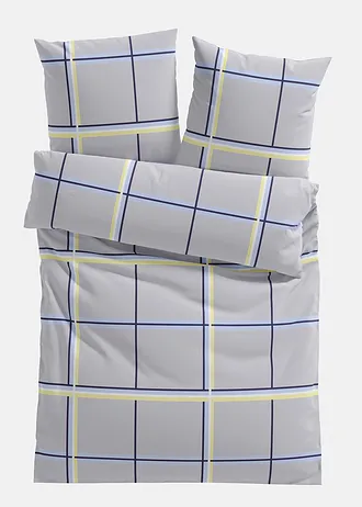 Lenjerie de pat din linou, culoare: gri-bej