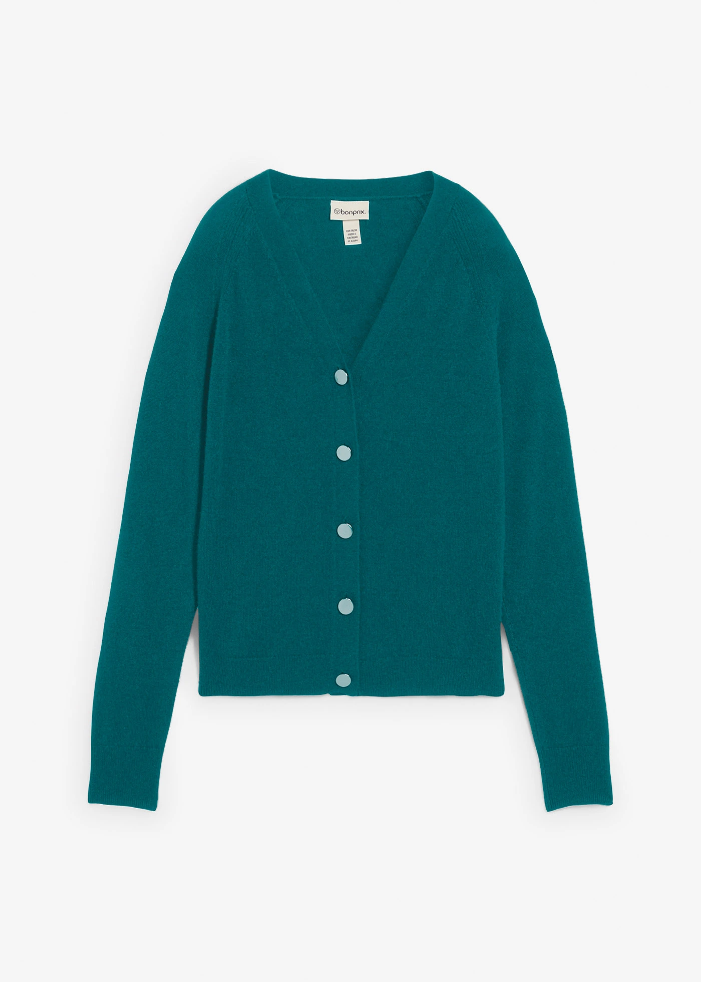 Gilet en maille avec cachemire • vert poivre • Boutique bonprix