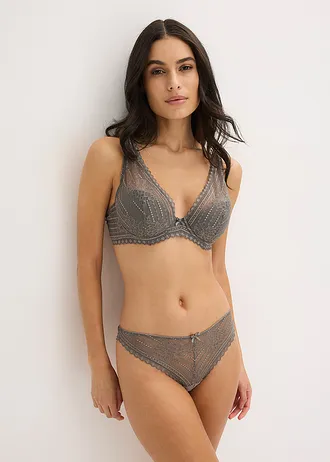 Soutien-gorge à coques en dentelle délicate • gris granit • Boutique bonprix