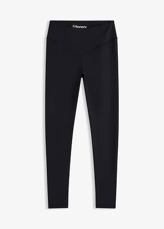 Legging de sport sculptant toucher coton, Couleur: noir