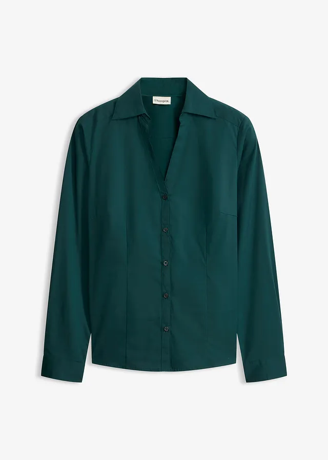Cămașă cu stretch • verde profund • magazin bonprix