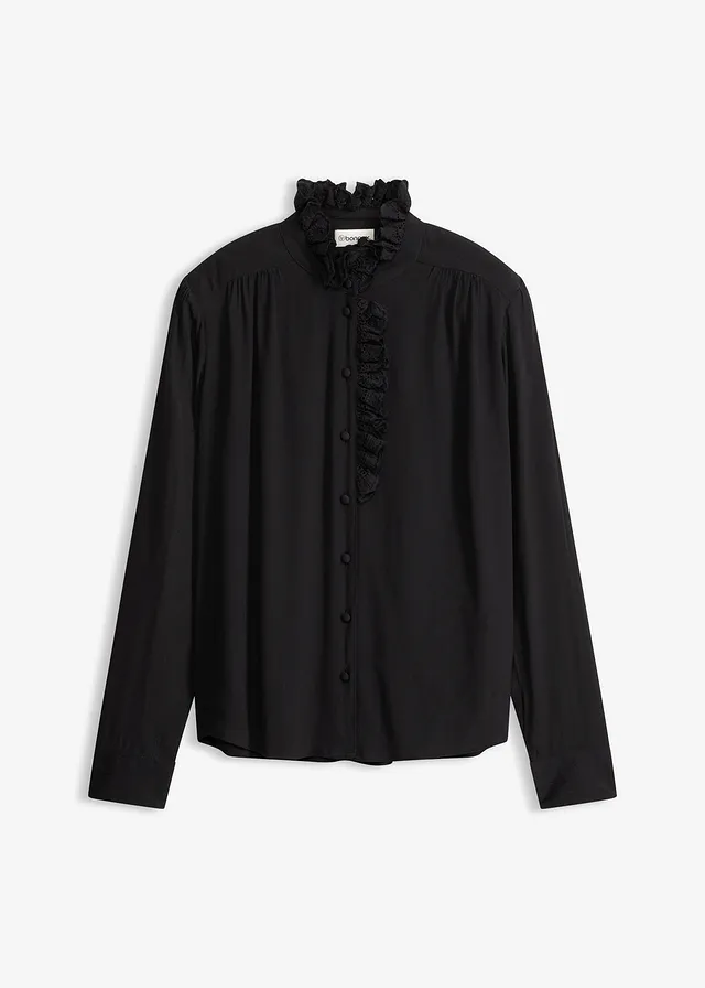 Blouse van lichte crêpe
