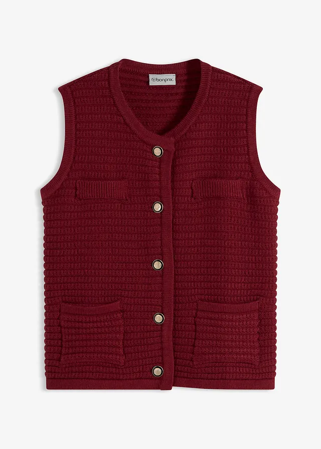 Vestă tricotată cu viscoză