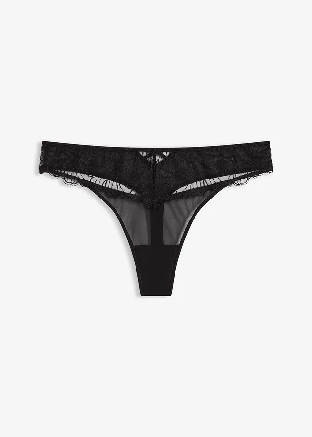 String met borduursel, Kleur: zwart