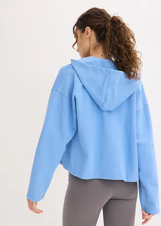 Sweatvest van biologisch katoen, Kleur: middenblauw