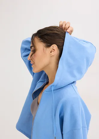 Sweatvest met biologisch katoen • middenblauw • bonprix online shop