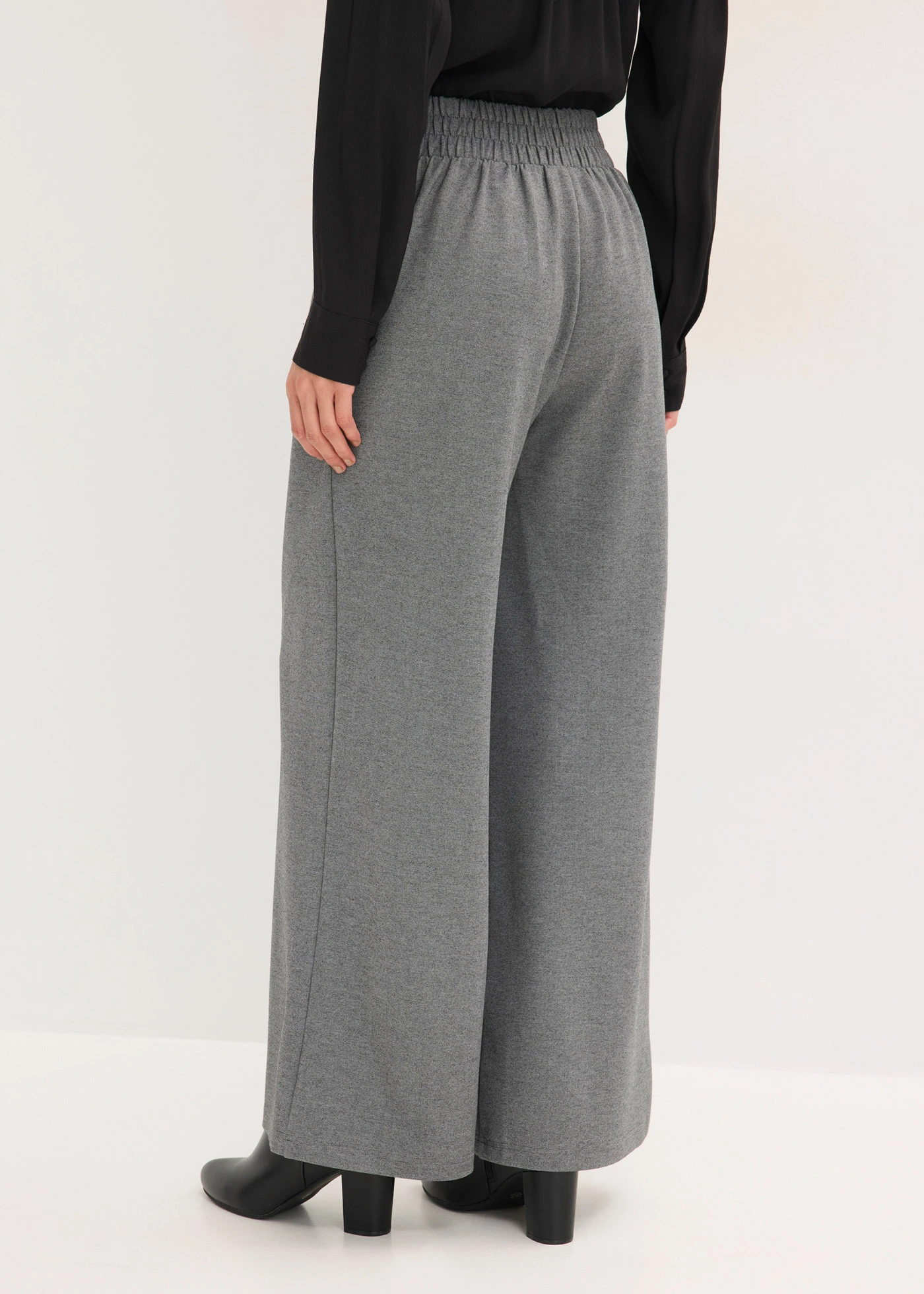 Pantaloni din jerse cu benzi decorative • gri melanj melanj • magazin bonprix