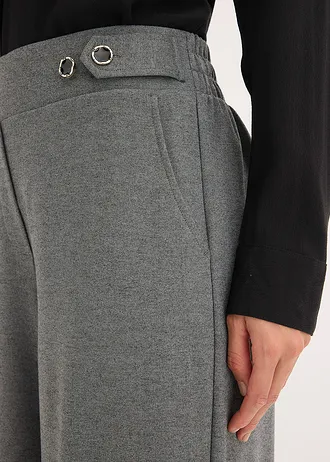 Pantaloni din jerse cu benzi decorative • gri melanj melanj • magazin bonprix