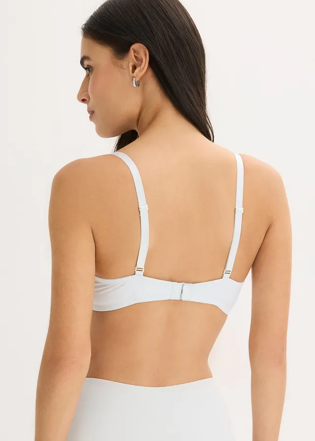 Soutien-gorge à coques et armatures, Couleur: bleu/crème