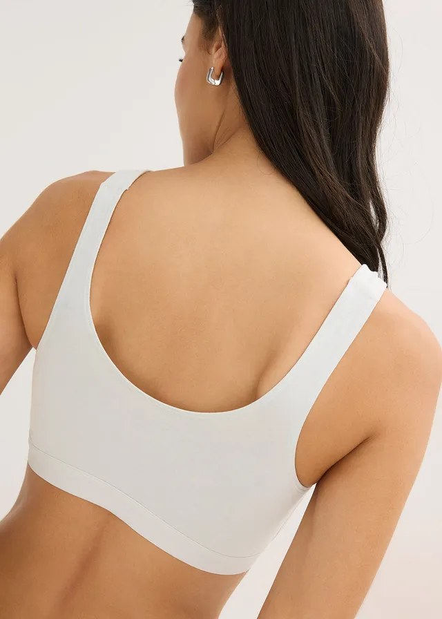 Bralette met biologisch katoen (set van 3) • crèmeblauw+zwart+zijderoze • product-page.page-title-suffix