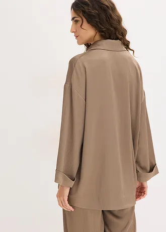 Oversized blazer met dubbele knoopsluiting • taupe • bonprix online shop