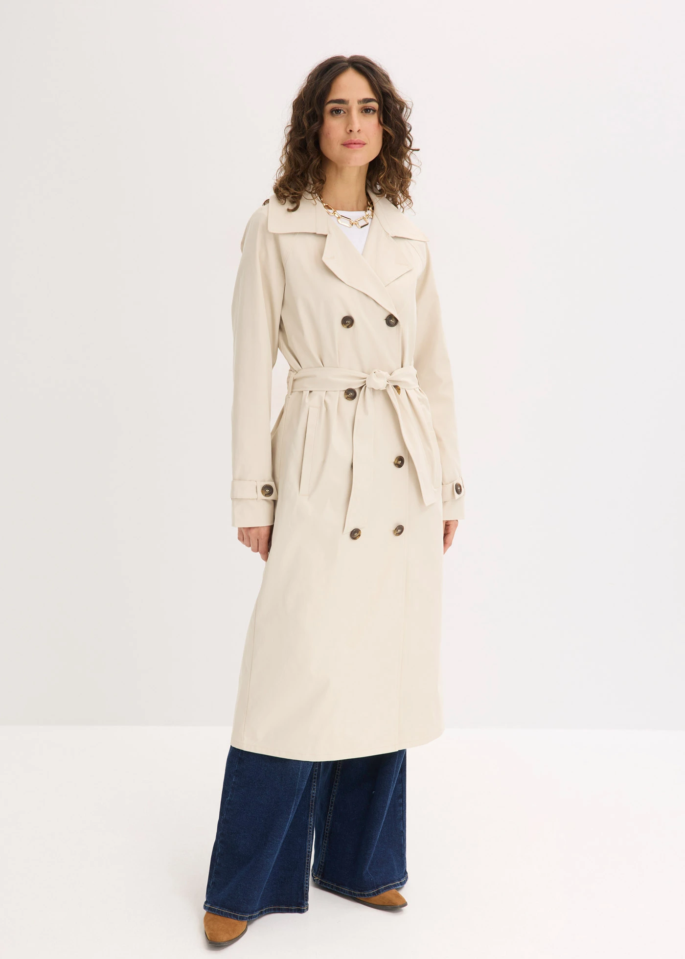Trench doublé • sable clair • Boutique bonprix