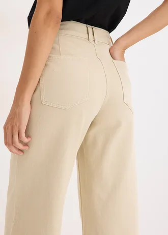 Twill nadrág tiszta pamutból • világos homok • bonprix áruház