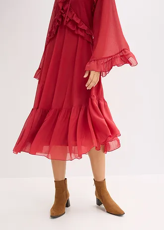 Robe en mousseline • rouge cerise • Boutique bonprix