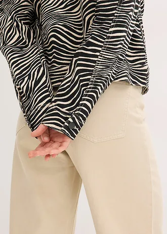 Twill kabát • homok-fekete zebramintás • bonprix áruház