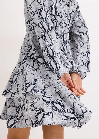 rochie cu imprimeu • negru-alb cu imprimeu șarpe • magazin bonprix