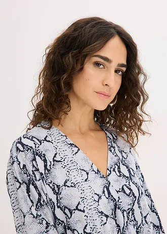 Robe imprimée • noir-blanc python • Boutique bonprix