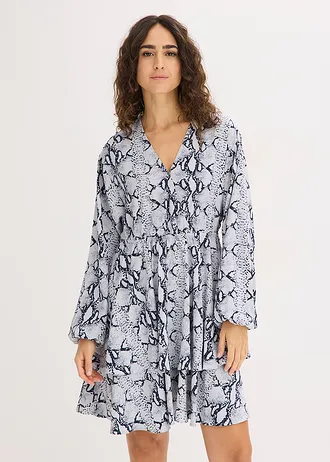 Robe imprimée • noir-blanc python • Boutique bonprix