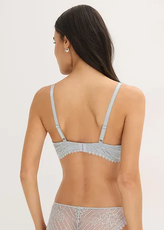 Sutien cu armătură, din dantelă • gri argintiu • magazin bonprix