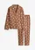 Pyjama, Kleur: kastanjebruin-natuurbeige gestippeld